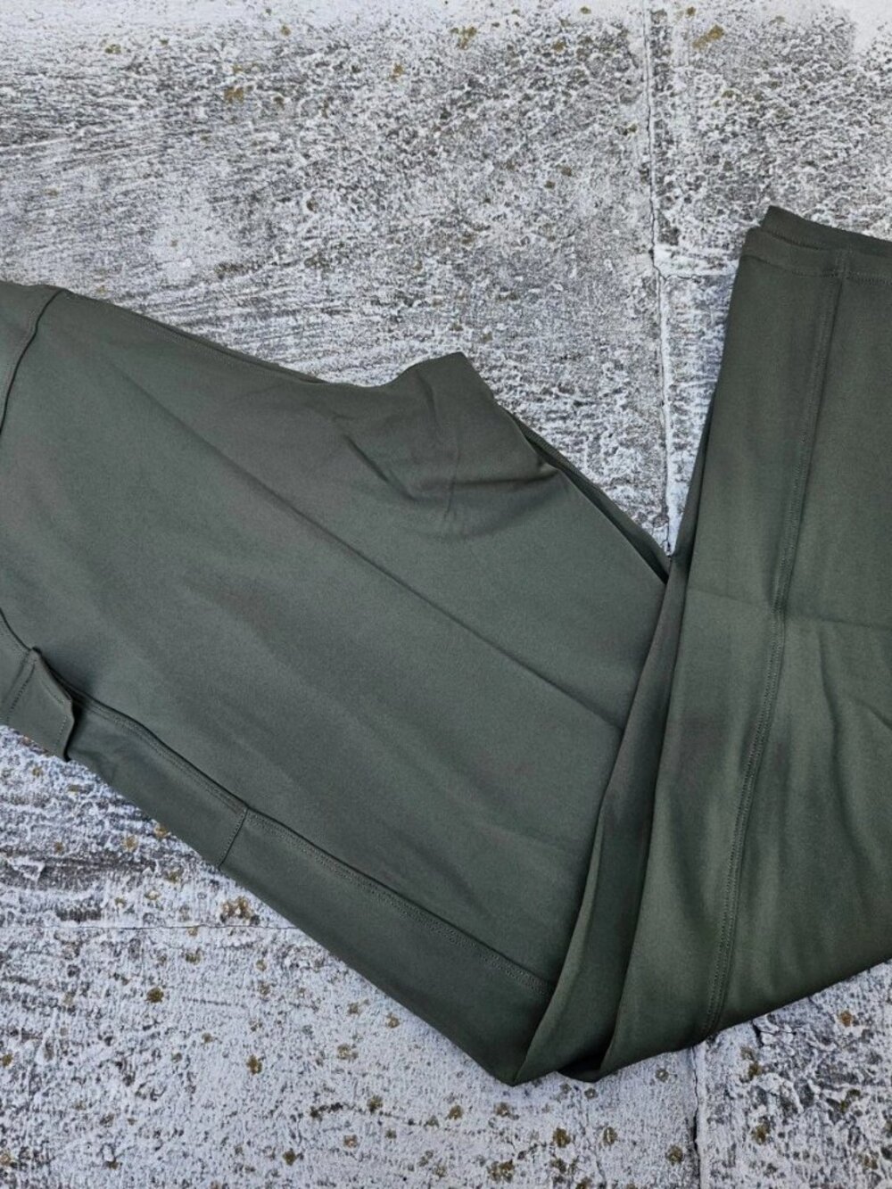 Women Active Pant Olive Polyester Sport Running Yoga Pant Athletic Size XL New - Picture 7 of 13
